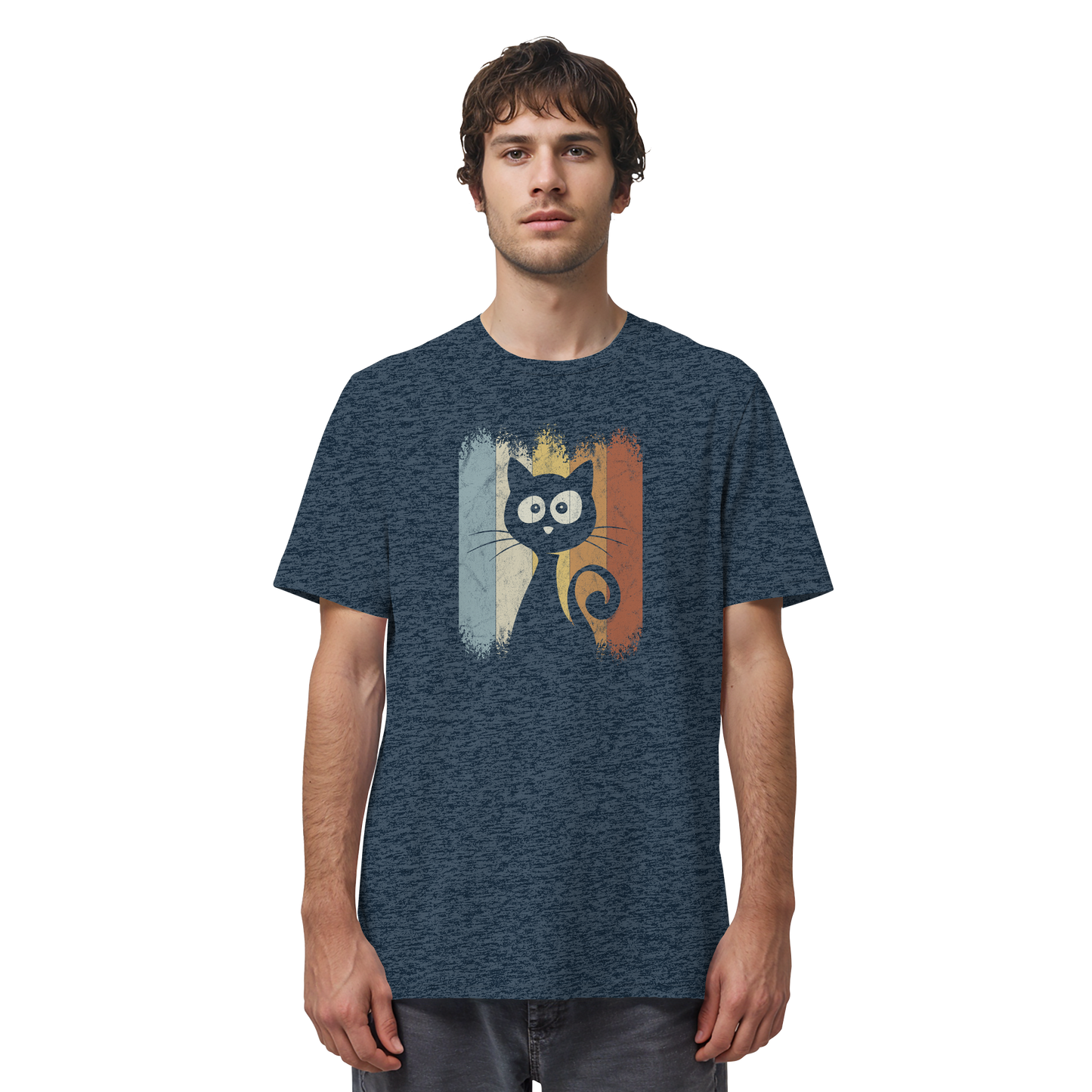 Retro Katze Silhouette - Organic Shirt