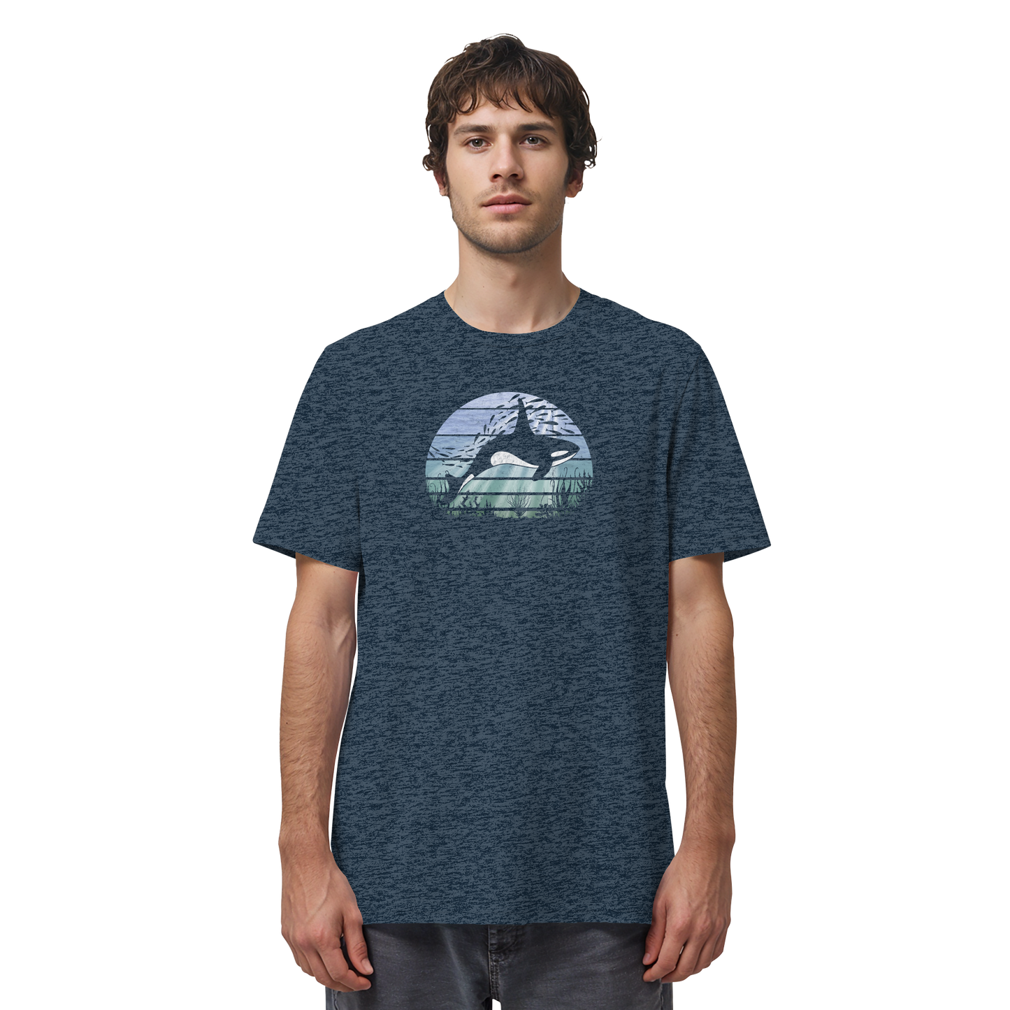 Retro Tiefsee Schwertwal Orca - Organic Shirt
