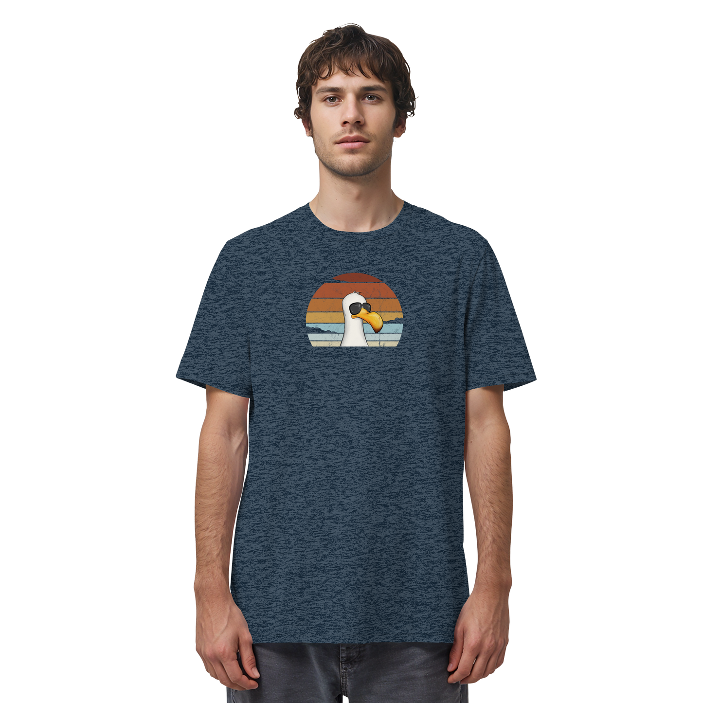 Cool lässige Retro Möwe - Organic Shirt
