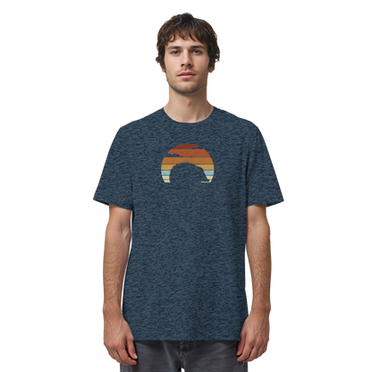 Retro Igel Silhouette im Sonnenuntergang - Organic Shirt