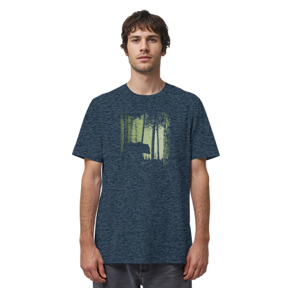 Braunbär im Zwielicht Wald - Organic Shirt