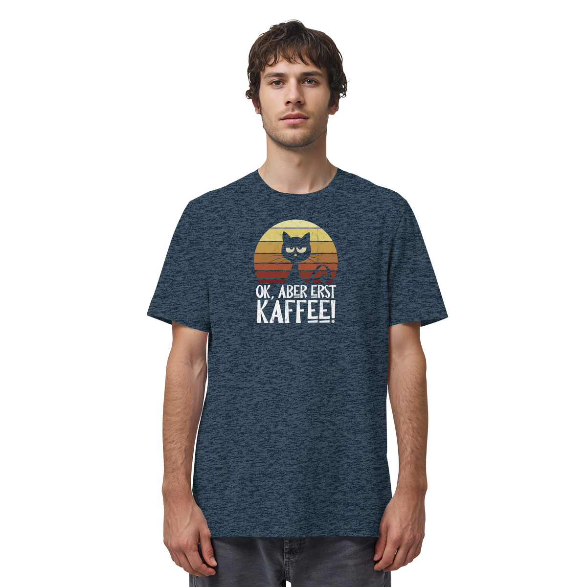 Ok, aber erst Kaffee | launische Katze - Organic Shirt