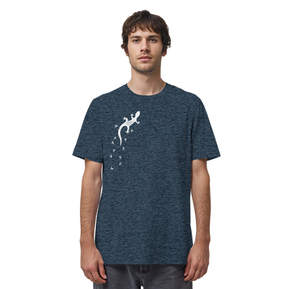Gecko Eidechse Silhouette hell - Organic Shirt