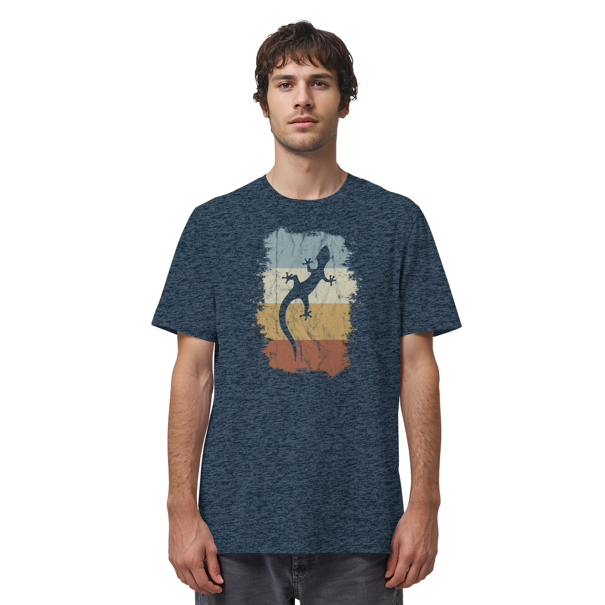Retro Gecko Salamander Silhouette - Organic Shirt