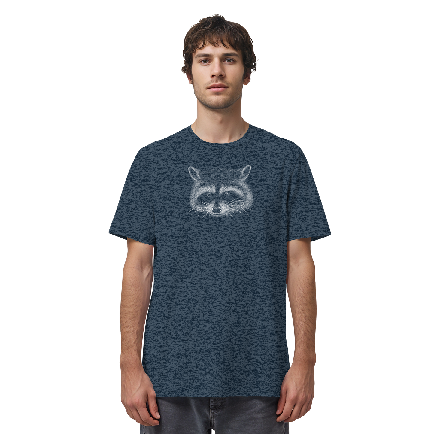Waschbär Illustration Kritzelkunst - Organic Shirt