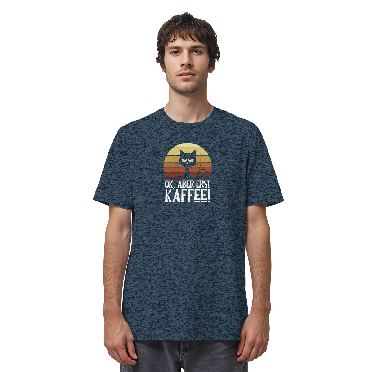 Ok, aber erst Kaffee | launische Katze - Organic Shirt