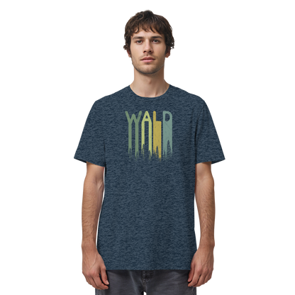 Wald Retro Forst Schriftzug - Organic Shirt