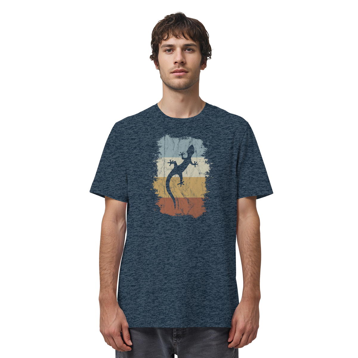 Retro Gecko Salamander Silhouette - Organic Shirt