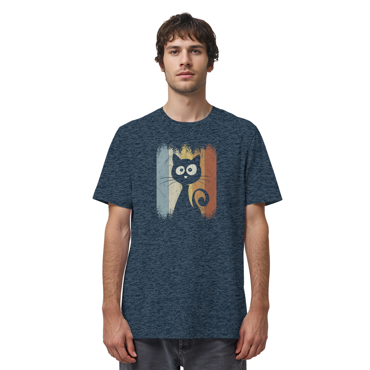 Retro Katze Silhouette - Organic Shirt