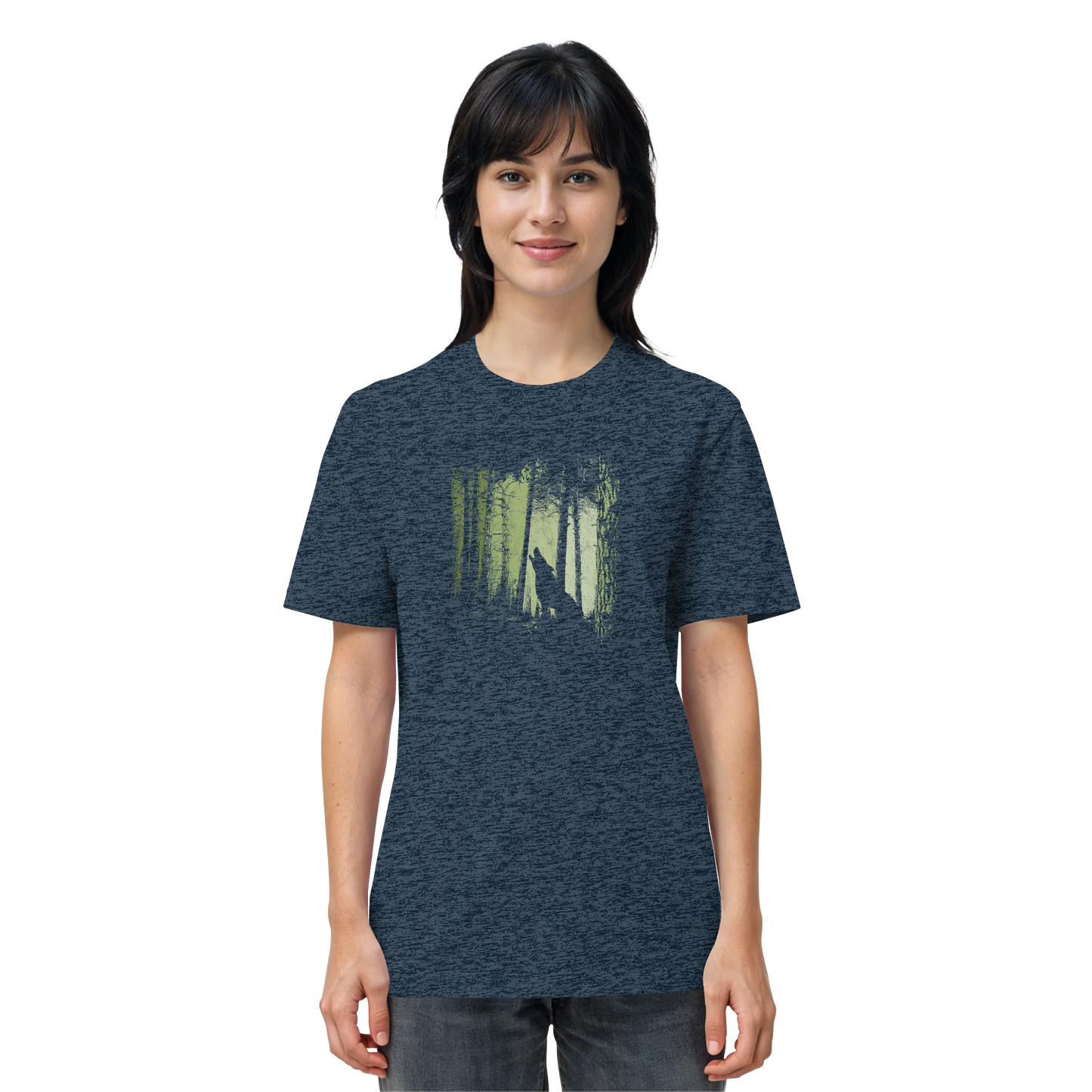 Einsamer Wolf im Zwielicht Wald  - Organic Shirt