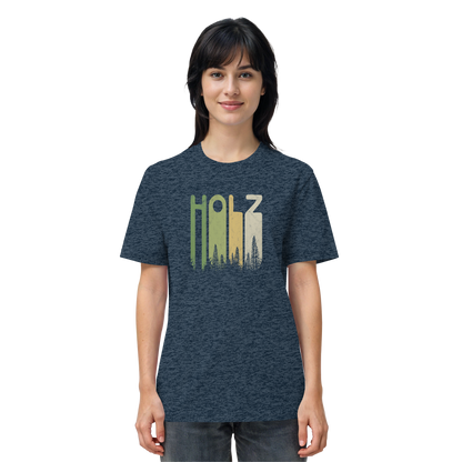 Holz Retro Wald Schriftzug - Organic Shirt