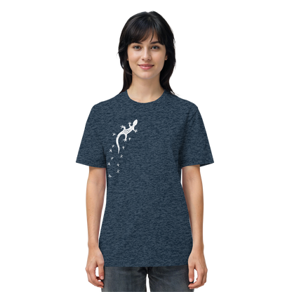 Gecko Eidechse Silhouette hell - Organic Shirt