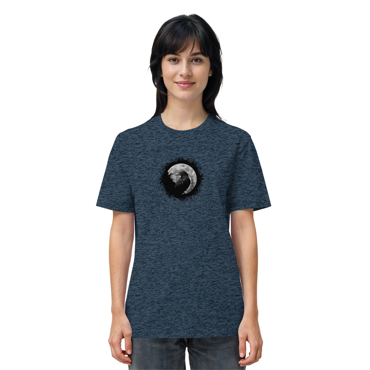 Schwarzer Rabe bei Vollmond  - Organic Shirt
