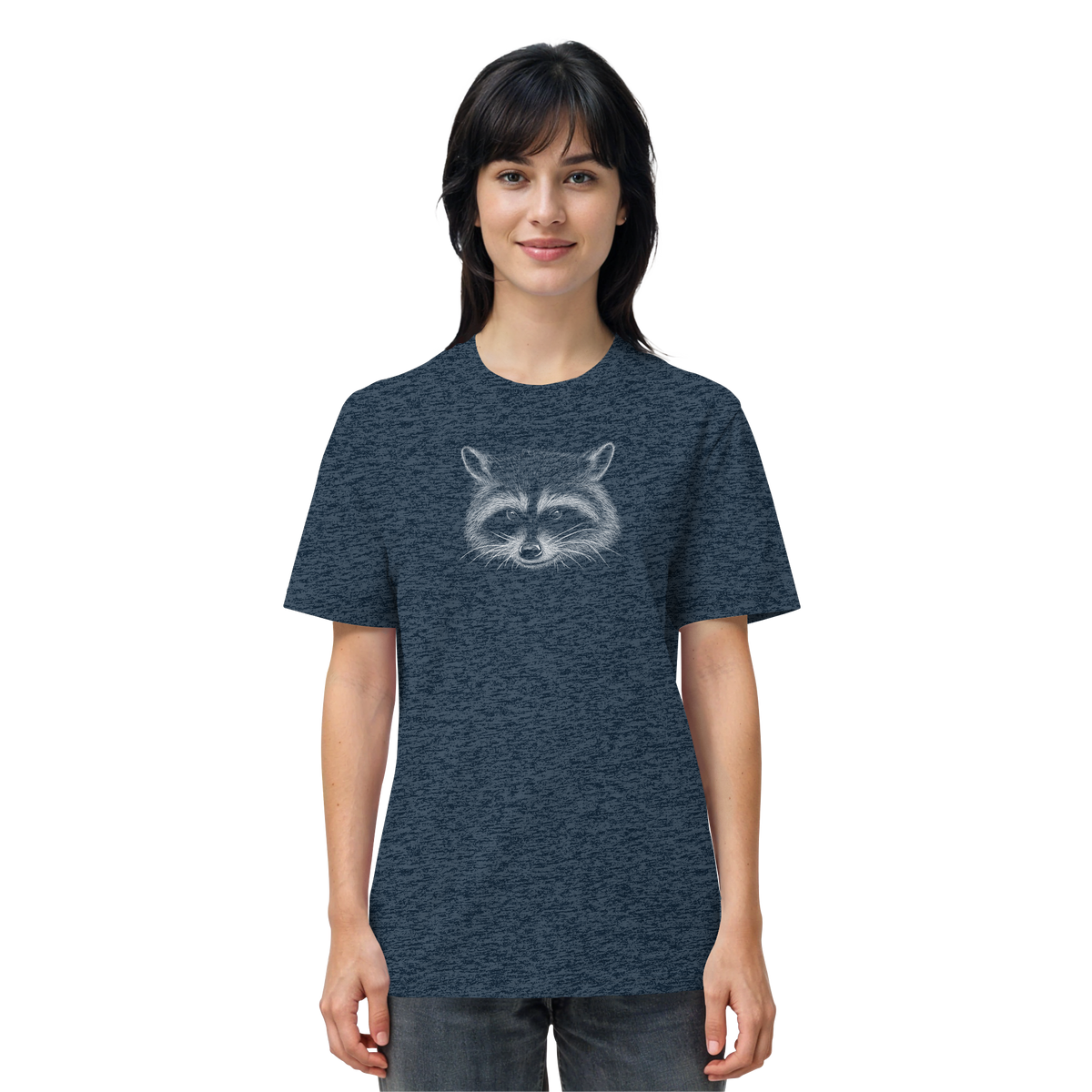 Waschbär Illustration Kritzelkunst - Organic Shirt