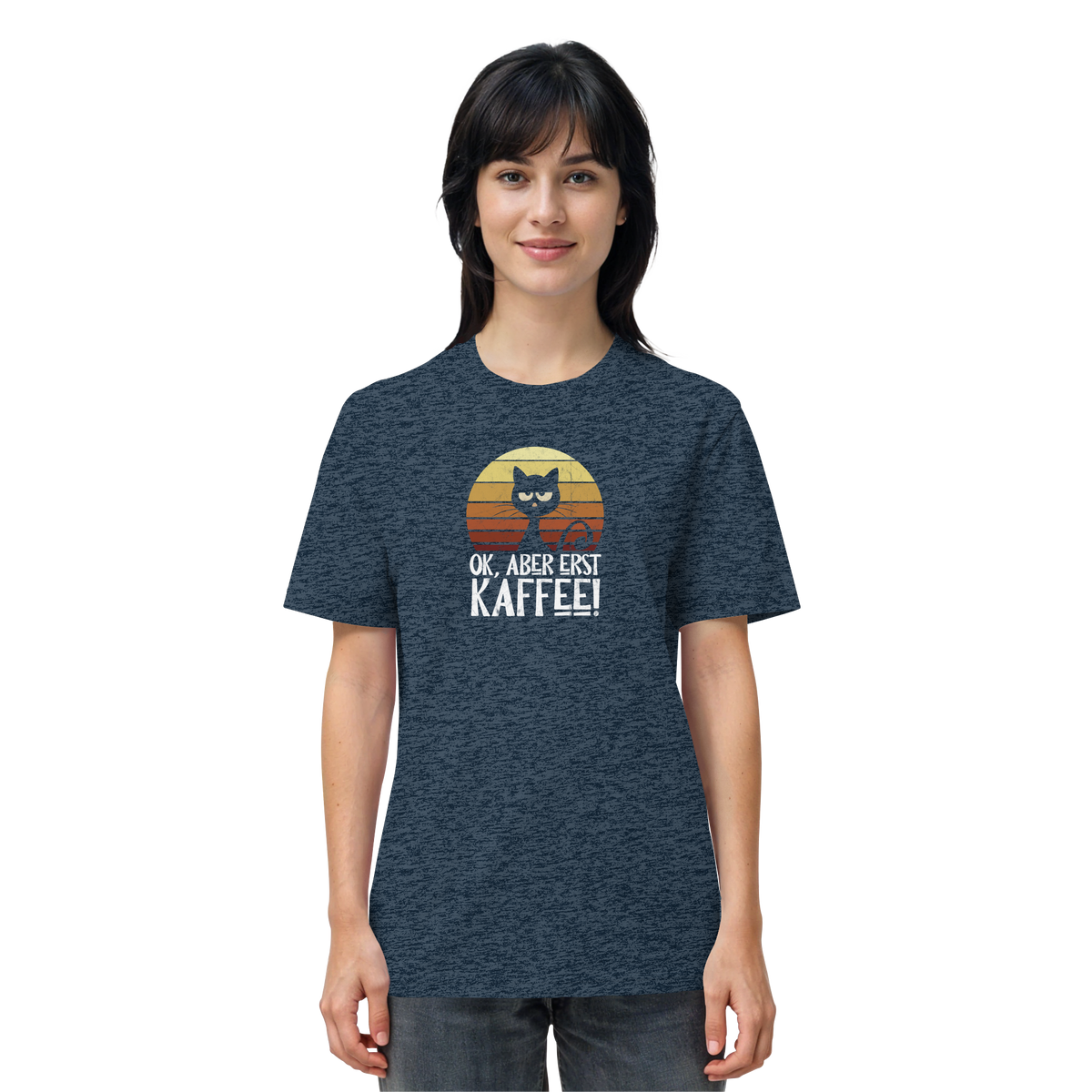 Ok, aber erst Kaffee | launische Katze - Organic Shirt