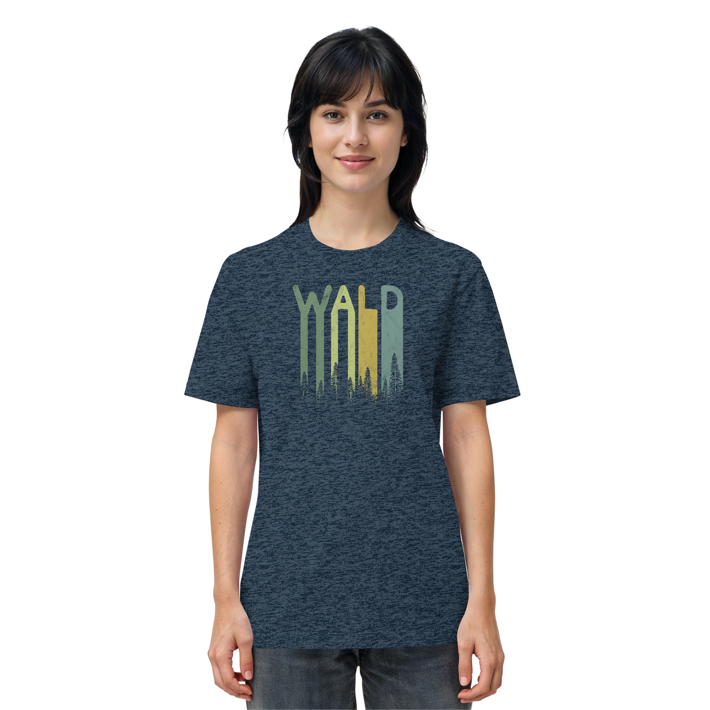 Wald Retro Forst Schriftzug - Organic Shirt