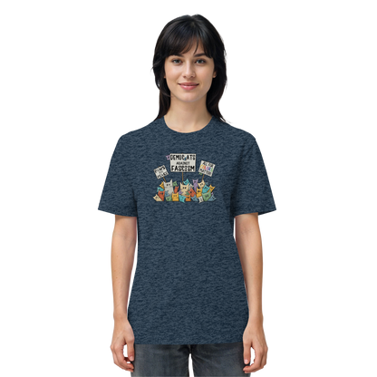 Demo-Katzen gegen Faschismus und für Vielfalt - Organic Shirt