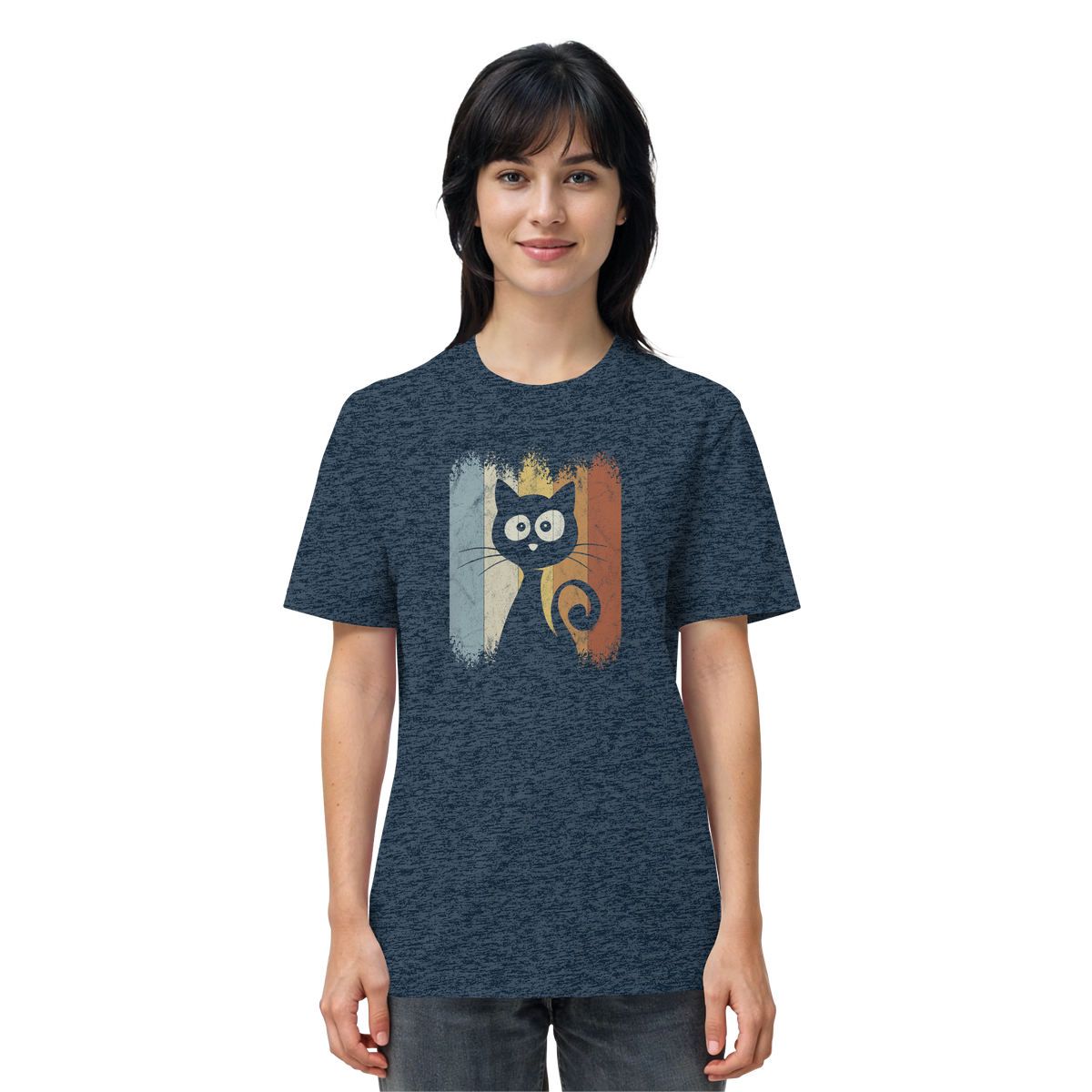 Retro Katze Silhouette - Organic Shirt