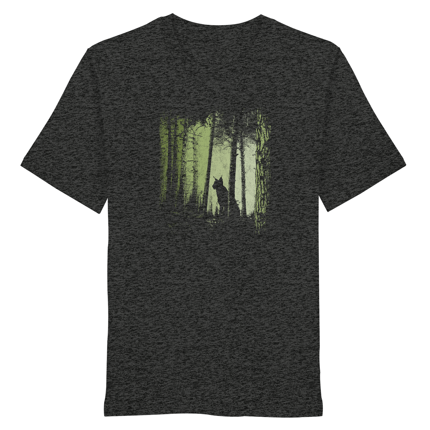 Luchs Wildkatze im Zwielicht Wald - Organic Shirt