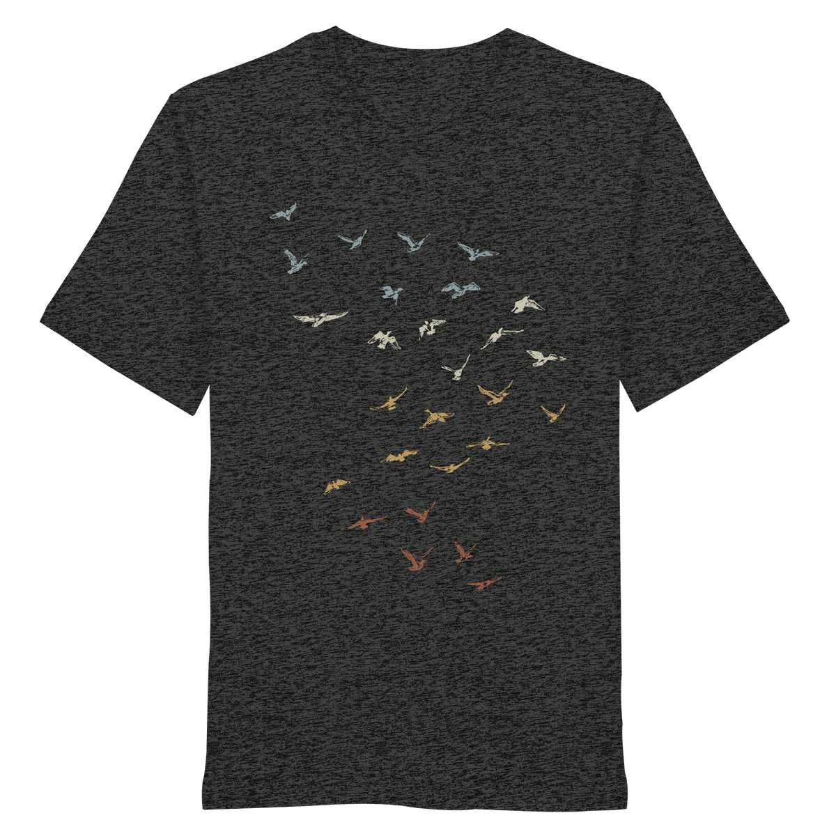 Retro Vogel Schwarm - Organic Shirt