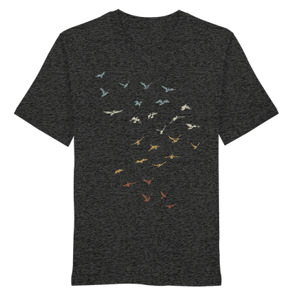 Retro Vogel Schwarm - Organic Shirt