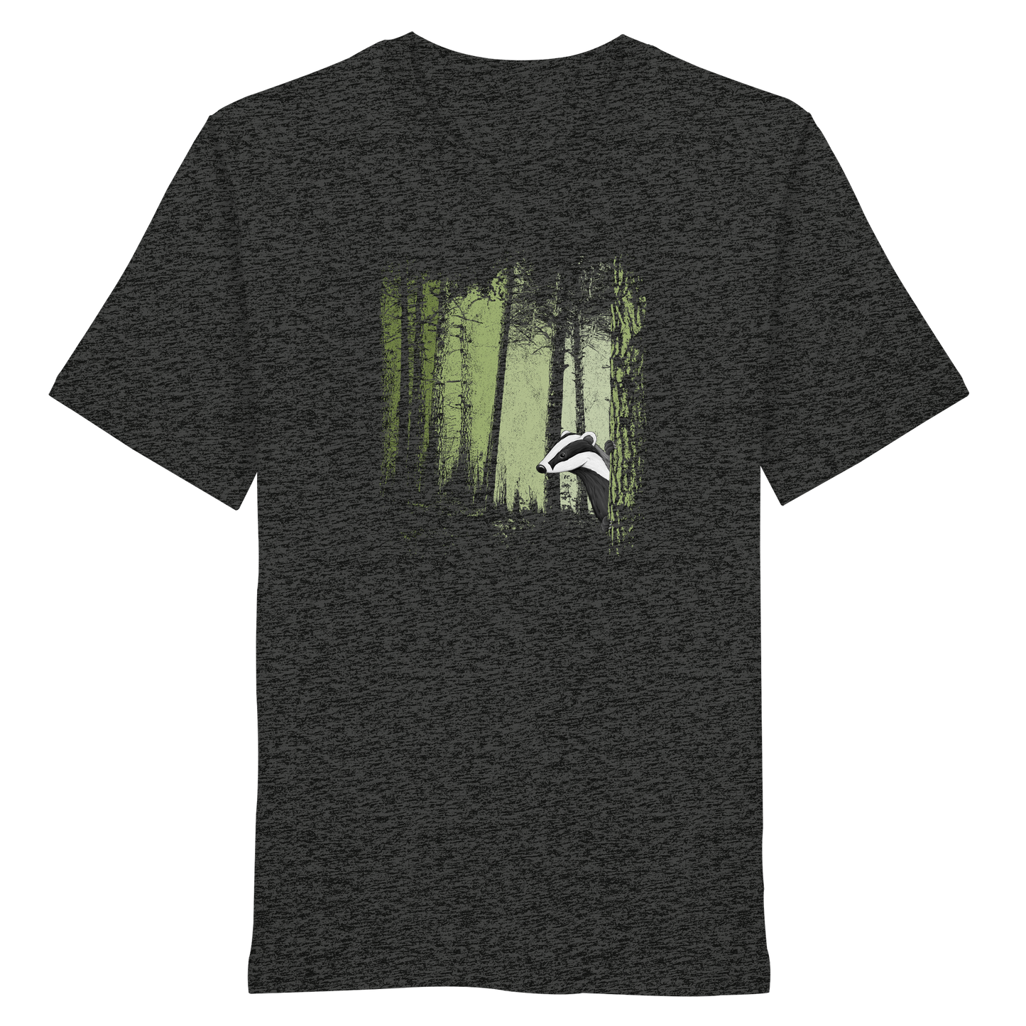 frecher Dachs im Zwielicht Wald - Organic Shirt