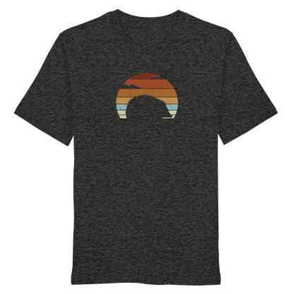 Retro Igel Silhouette im Sonnenuntergang - Organic Shirt