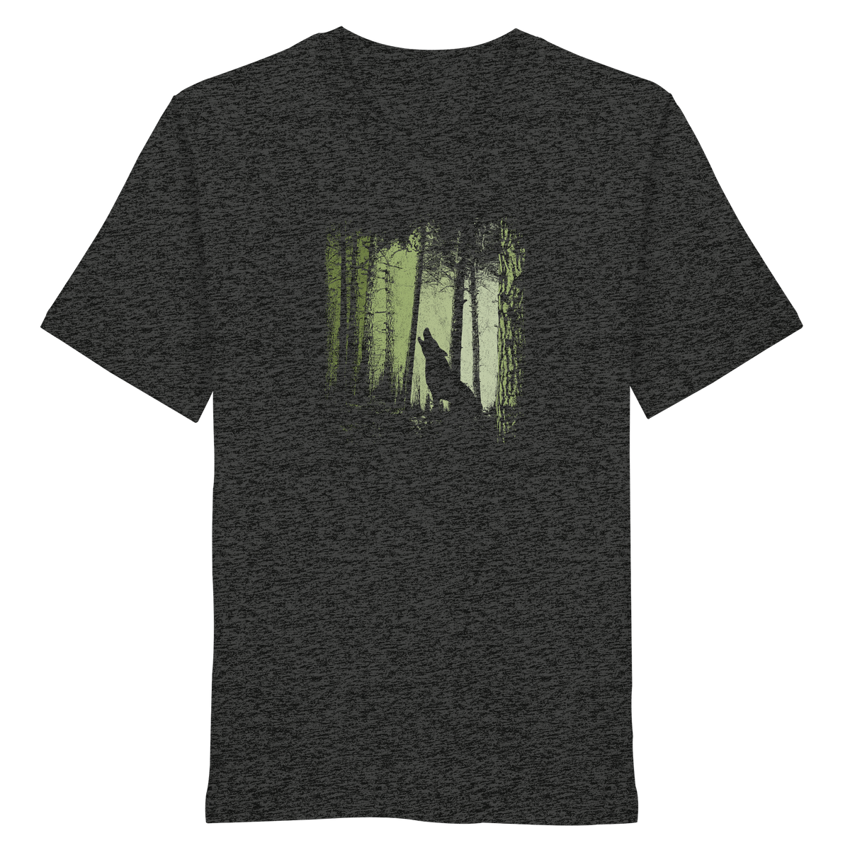 Einsamer Wolf im Zwielicht Wald  - Organic Shirt