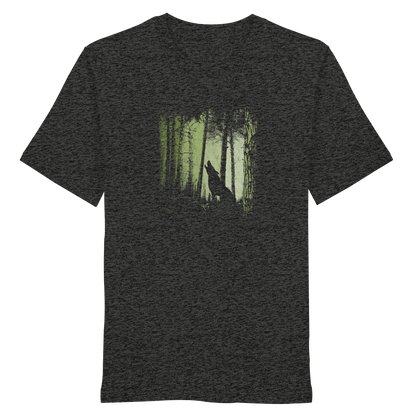 Einsamer Wolf im Zwielicht Wald  - Organic Shirt