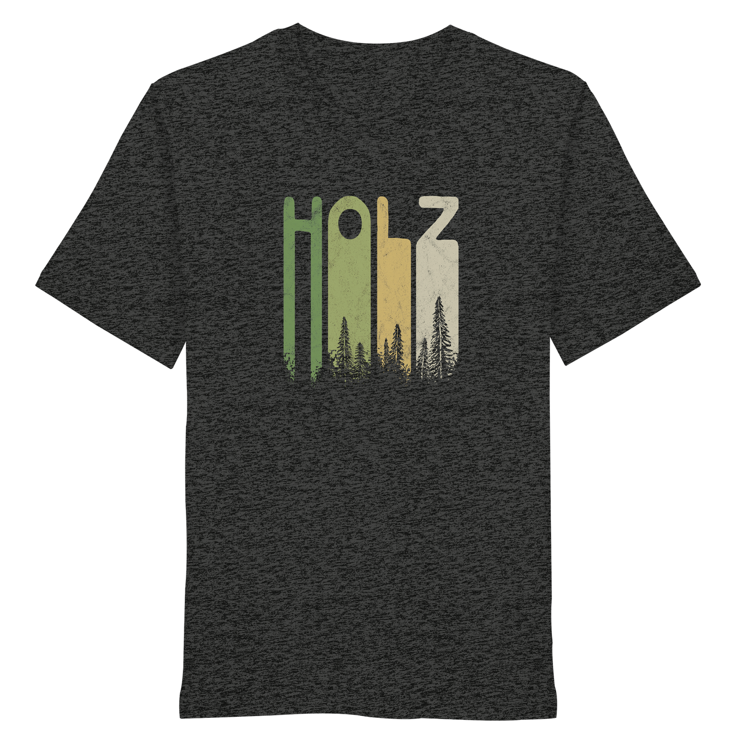 Holz Retro Wald Schriftzug - Organic Shirt