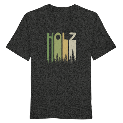 Holz Retro Wald Schriftzug - Organic Shirt