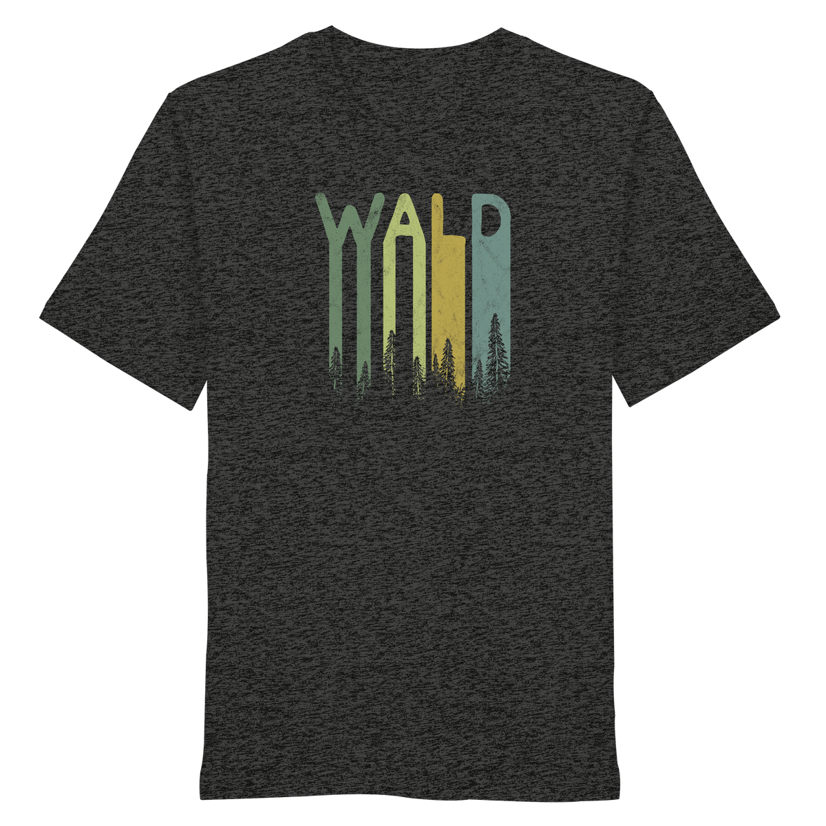 Wald Retro Forst Schriftzug - Organic Shirt
