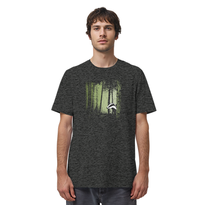 frecher Dachs im Zwielicht Wald - Organic Shirt