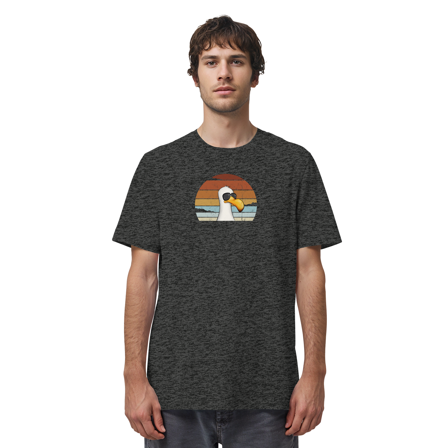 Cool lässige Retro Möwe - Organic Shirt