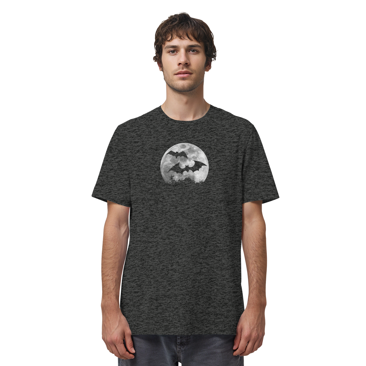 Fledermaus Silhouetten bei Vollmond - Organic Shirt