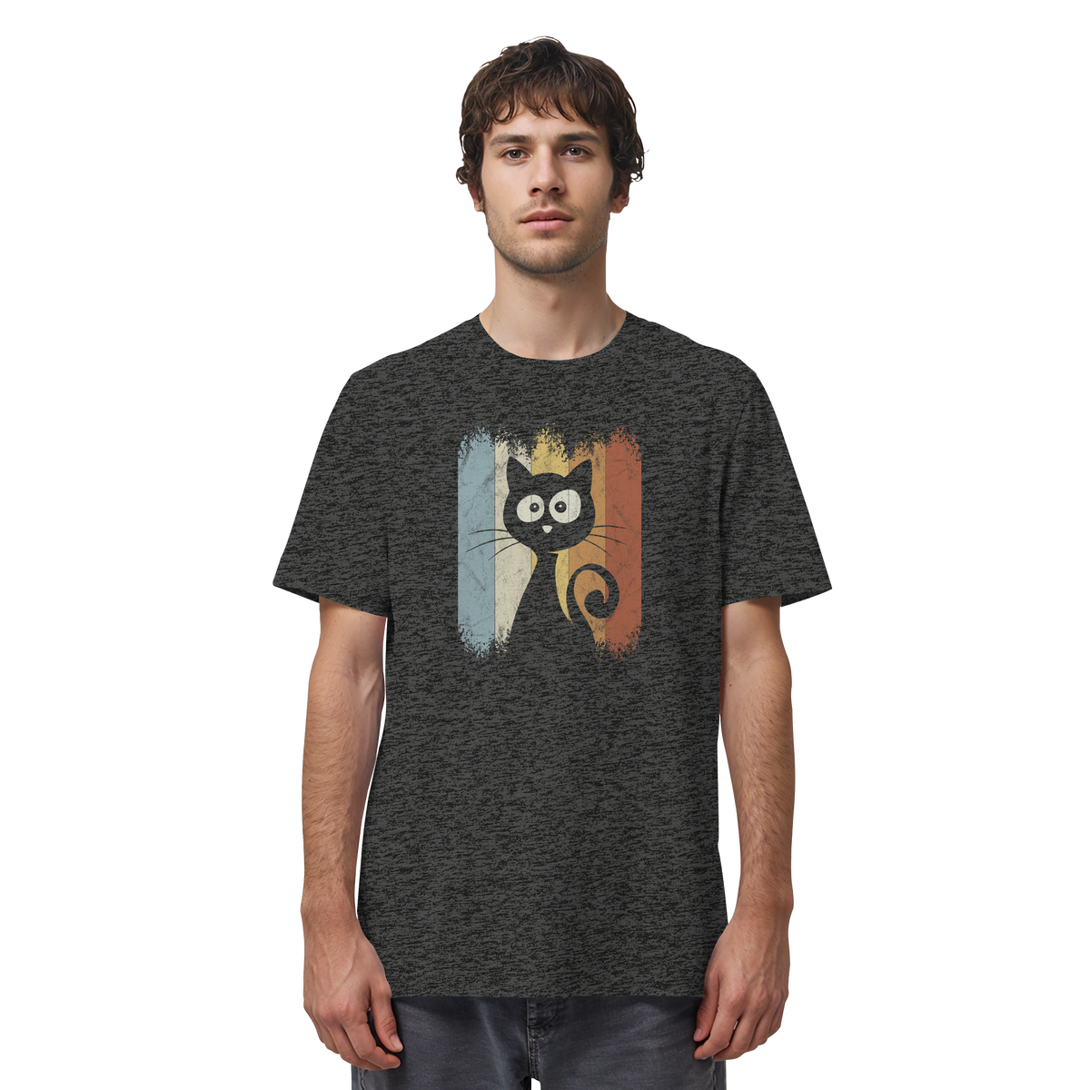 Retro Katze Silhouette - Organic Shirt