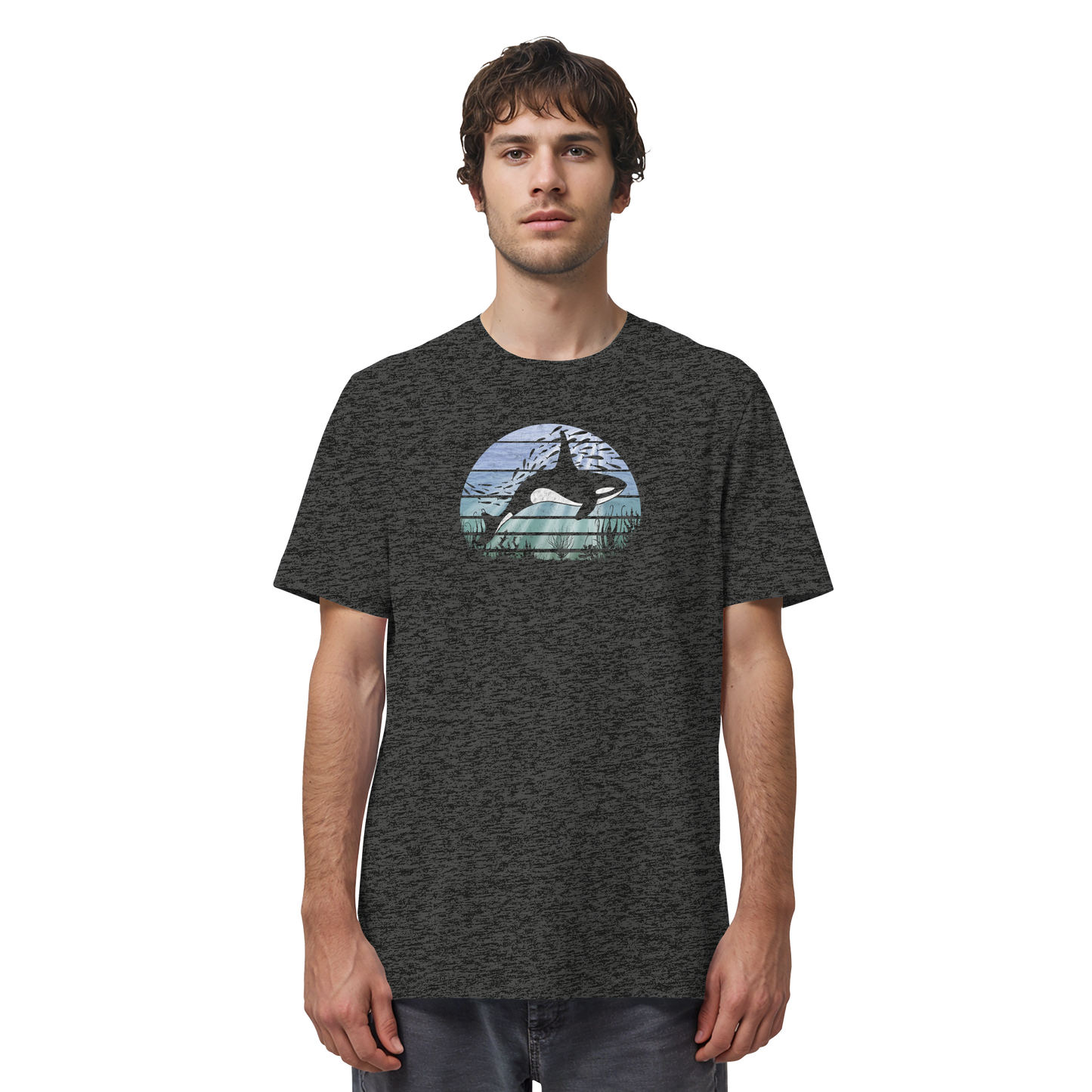 Retro Tiefsee Schwertwal Orca - Organic Shirt