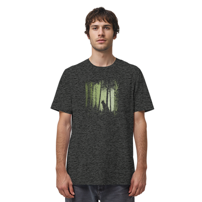 Luchs Wildkatze im Zwielicht Wald - Organic Shirt