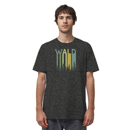 Wald Retro Forst Schriftzug - Organic Shirt
