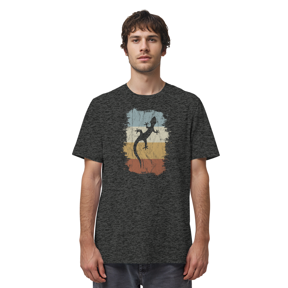 Retro Gecko Salamander Silhouette - Organic Shirt