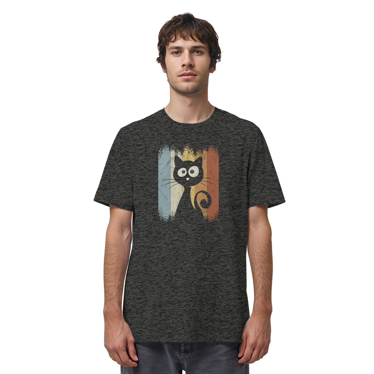 Retro Katze Silhouette - Organic Shirt