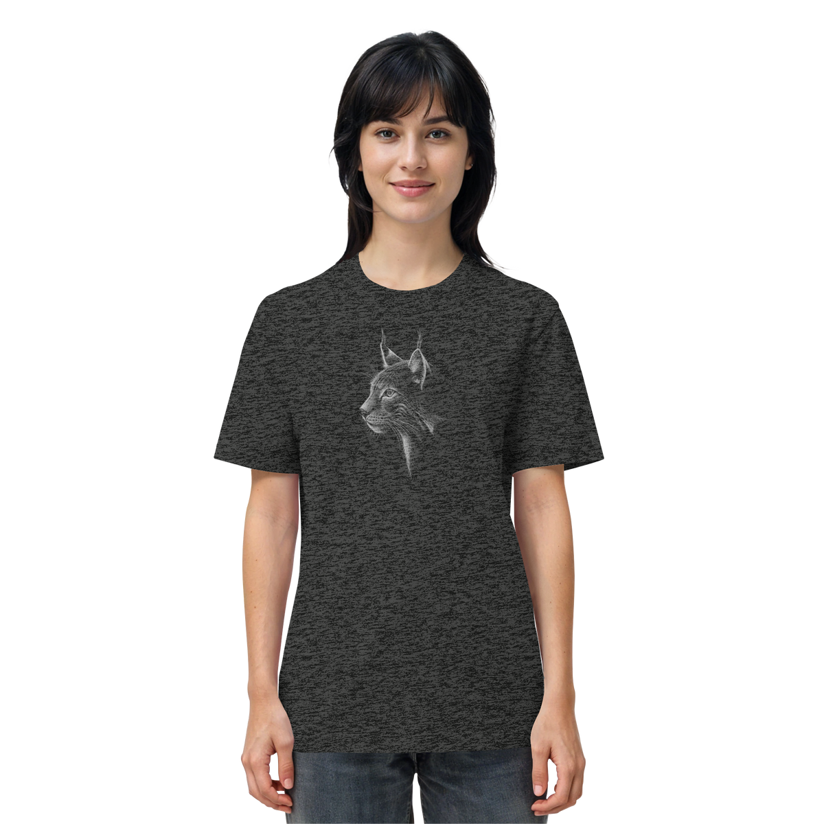 Luchs Kritzelkunst Wildkatze Illustration - Organic Shirt