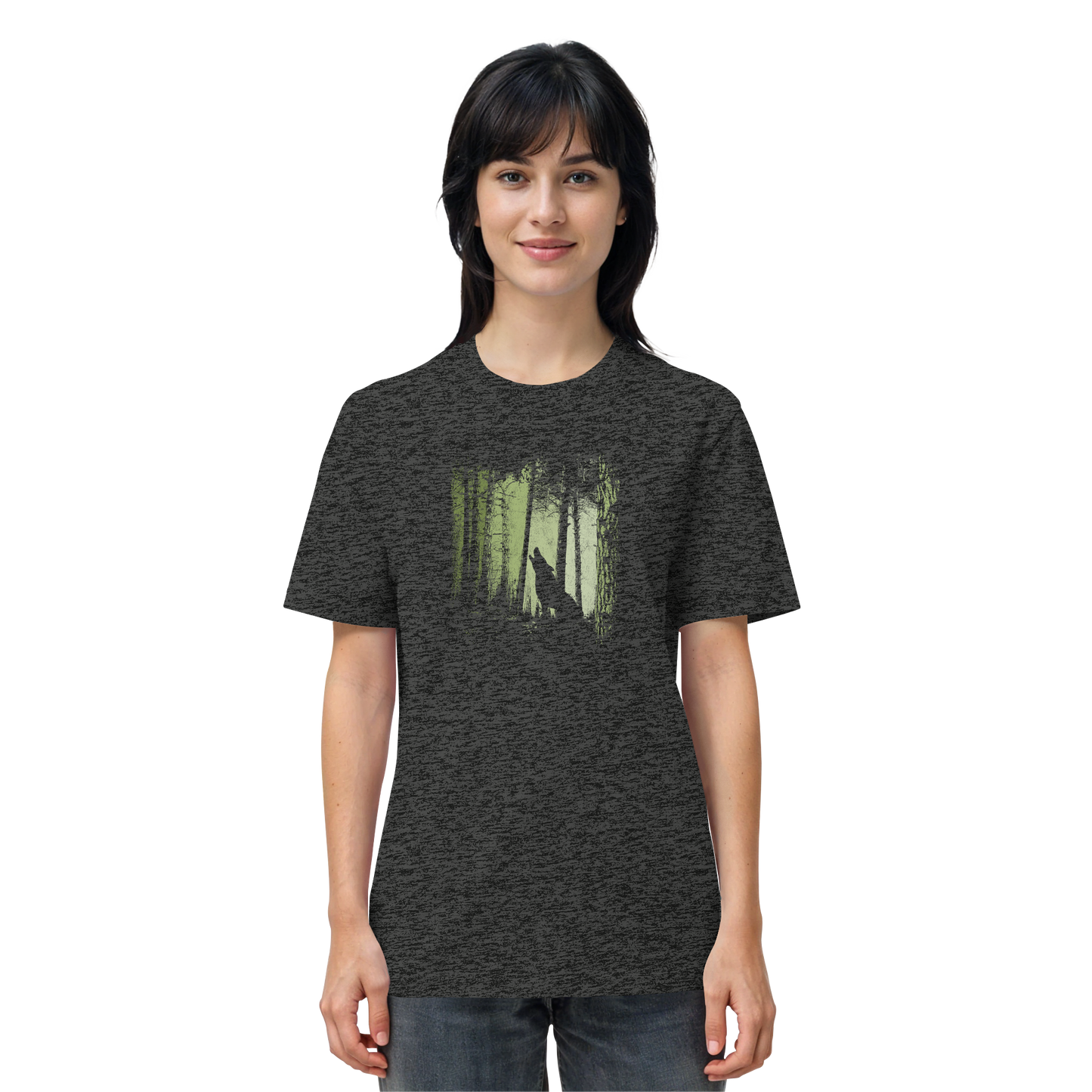 Einsamer Wolf im Zwielicht Wald  - Organic Shirt