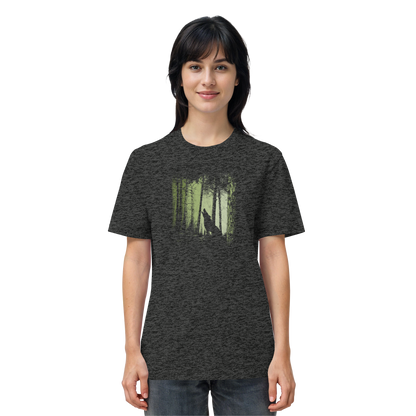 Einsamer Wolf im Zwielicht Wald  - Organic Shirt