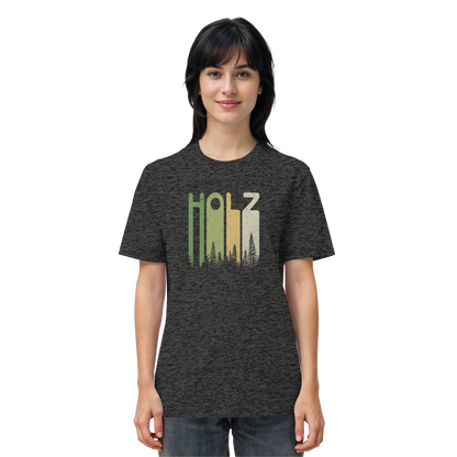 Holz Retro Wald Schriftzug - Organic Shirt
