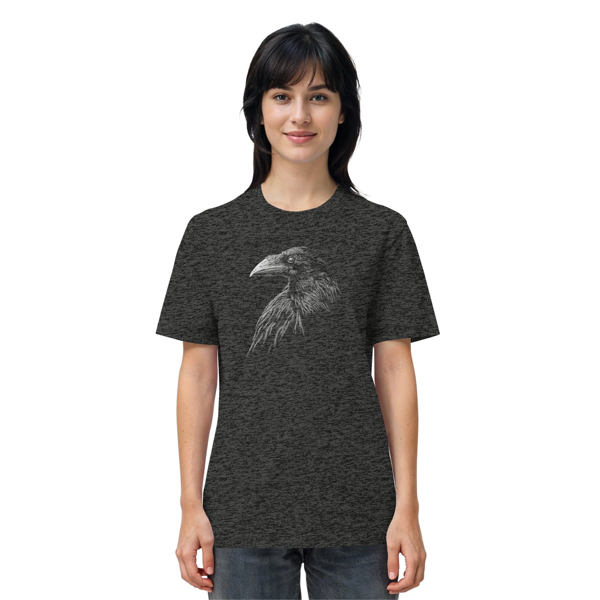 Kritzelkunst Rabe Krähe - Organic Shirt