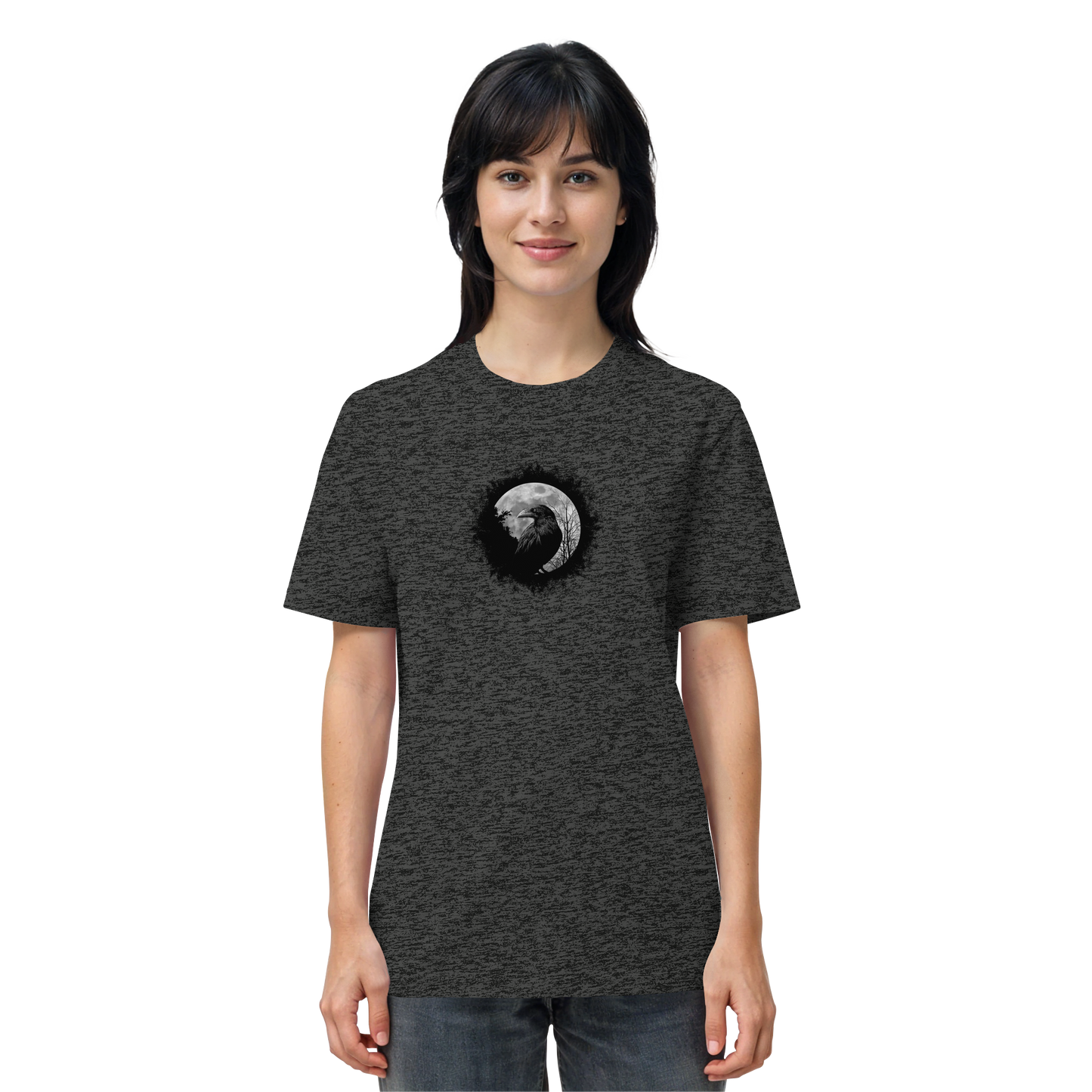 Schwarzer Rabe bei Vollmond  - Organic Shirt