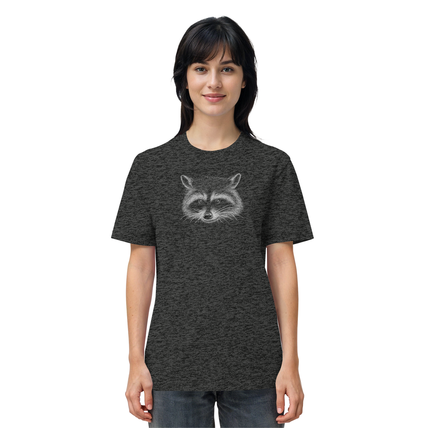 Waschbär Illustration Kritzelkunst - Organic Shirt
