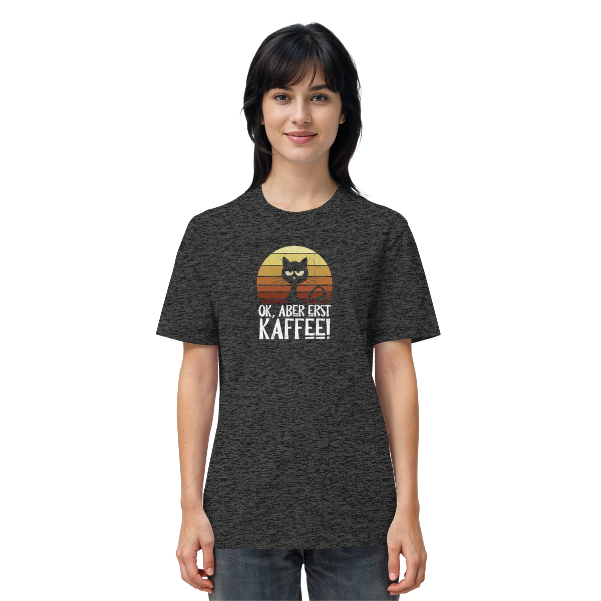 Ok, aber erst Kaffee | launische Katze - Organic Shirt