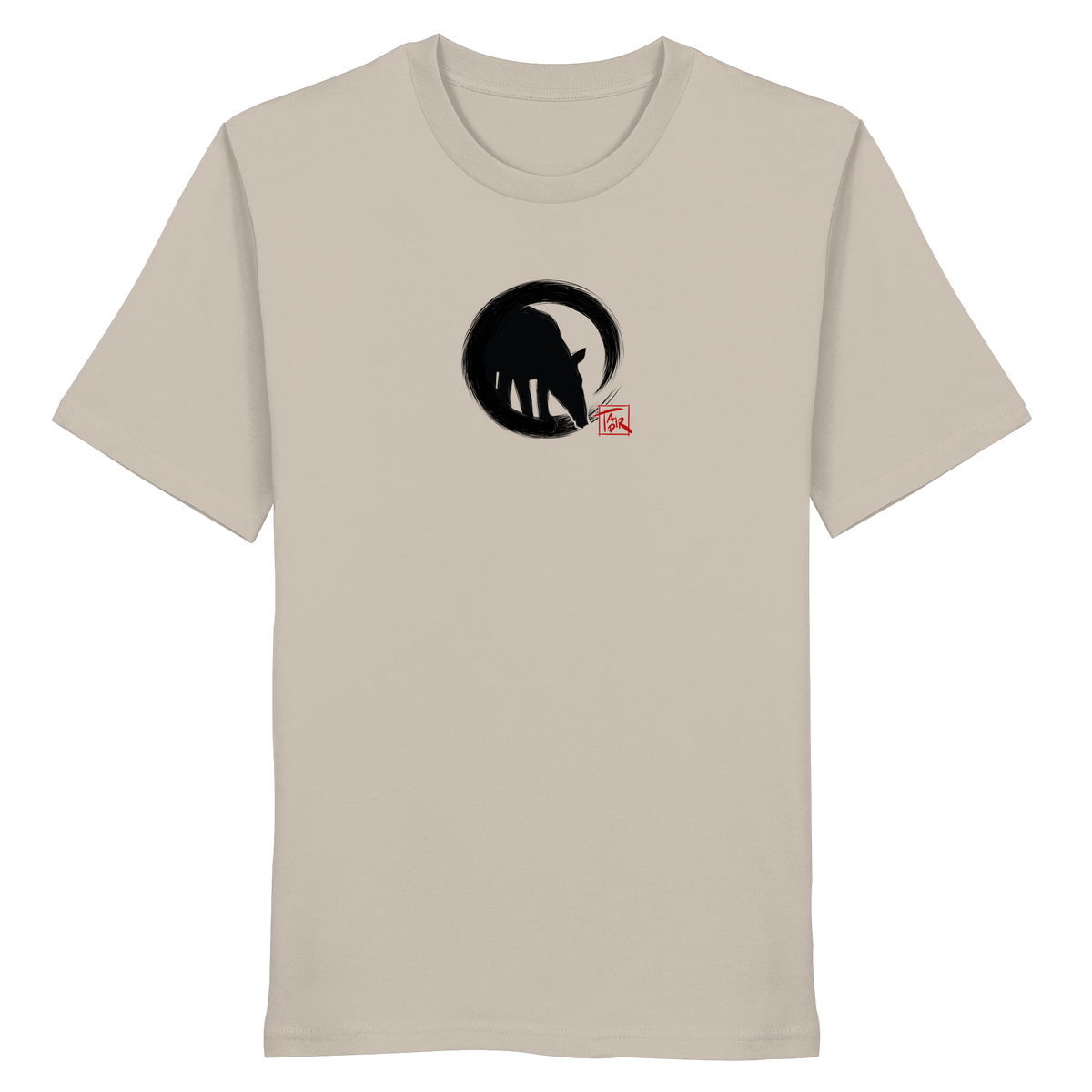 Zen Tapir im japanischen Enso Kreis - Organic Shirt